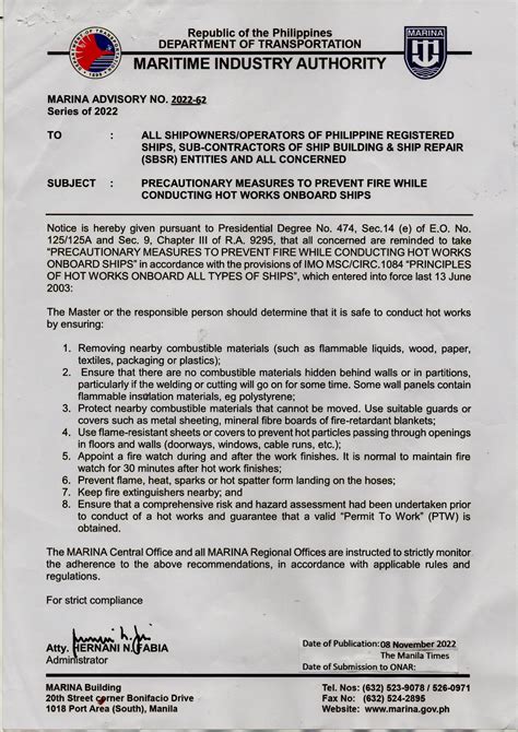 MARINA Advisory 2022.